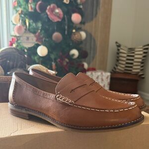 Sperry Tan Leather Slip-On Loafers